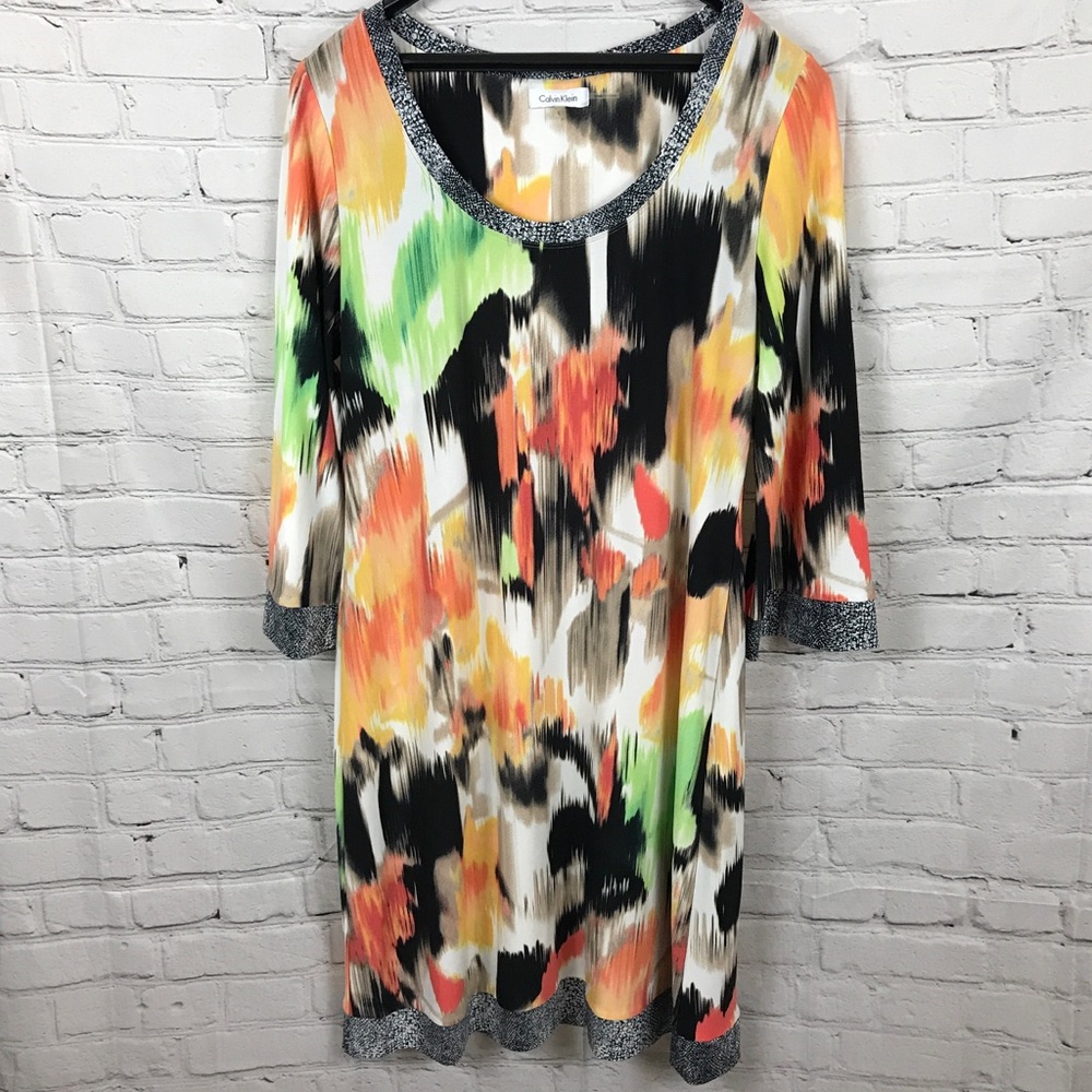 Multi print Calvin Klein Dress Size Large